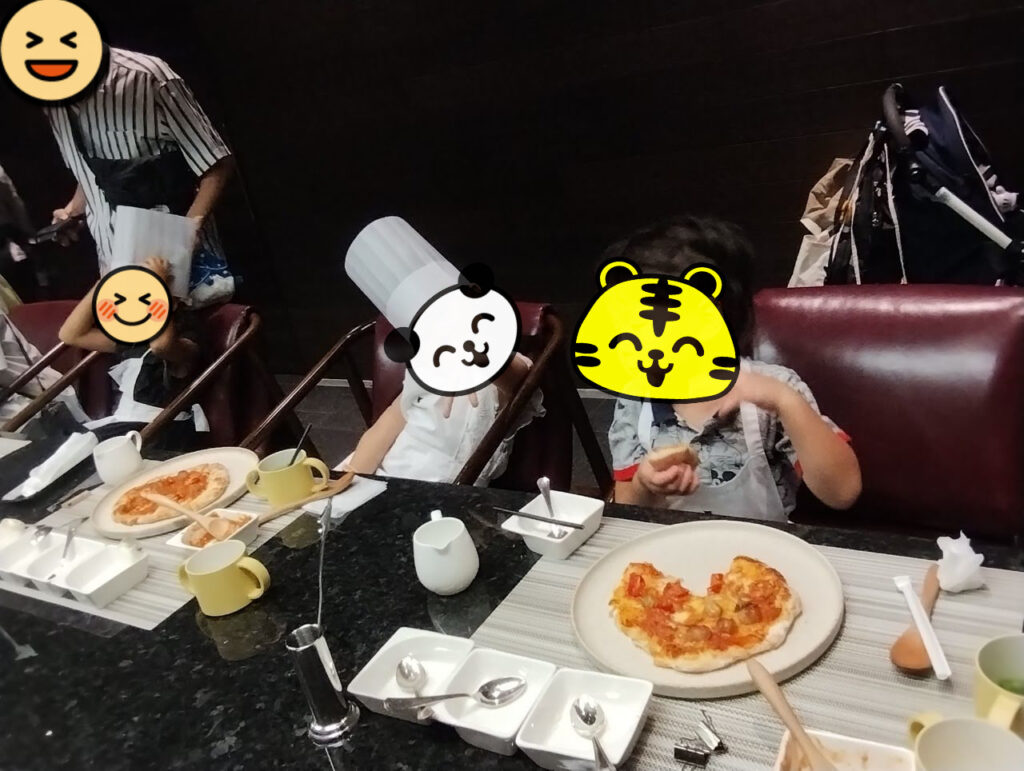 JWマリオット・ホテル奈良キッズサマーキャンプクッキングクラス・ピザ試食おいしい
